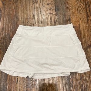 white Lululemon Pace Rival Mid-Rise Skirt size 8 Tall
